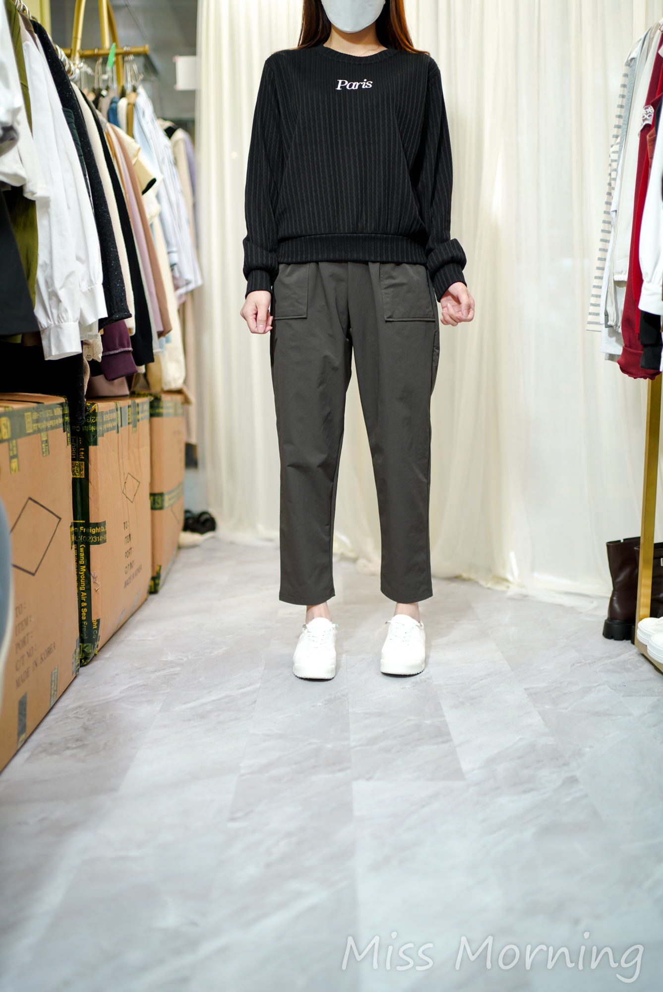 百搭刺繡字線衫(14244)&返工/返街兩穿風衣褲(33838)