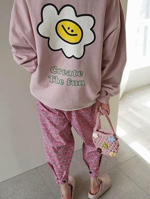 ᴴᴼᵀ ▸▸店長推薦◃◃秋冬新款/荷包蛋花大學長版t MANIFEST正韓🇰🇷