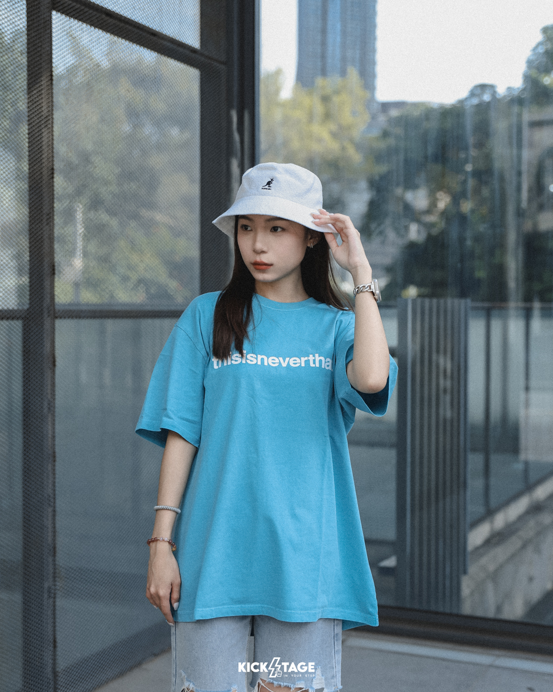 thisisneverthat T-Logo Tee 石灰 藍綠 經典 Logo 短TEE【TN240TTSST01】