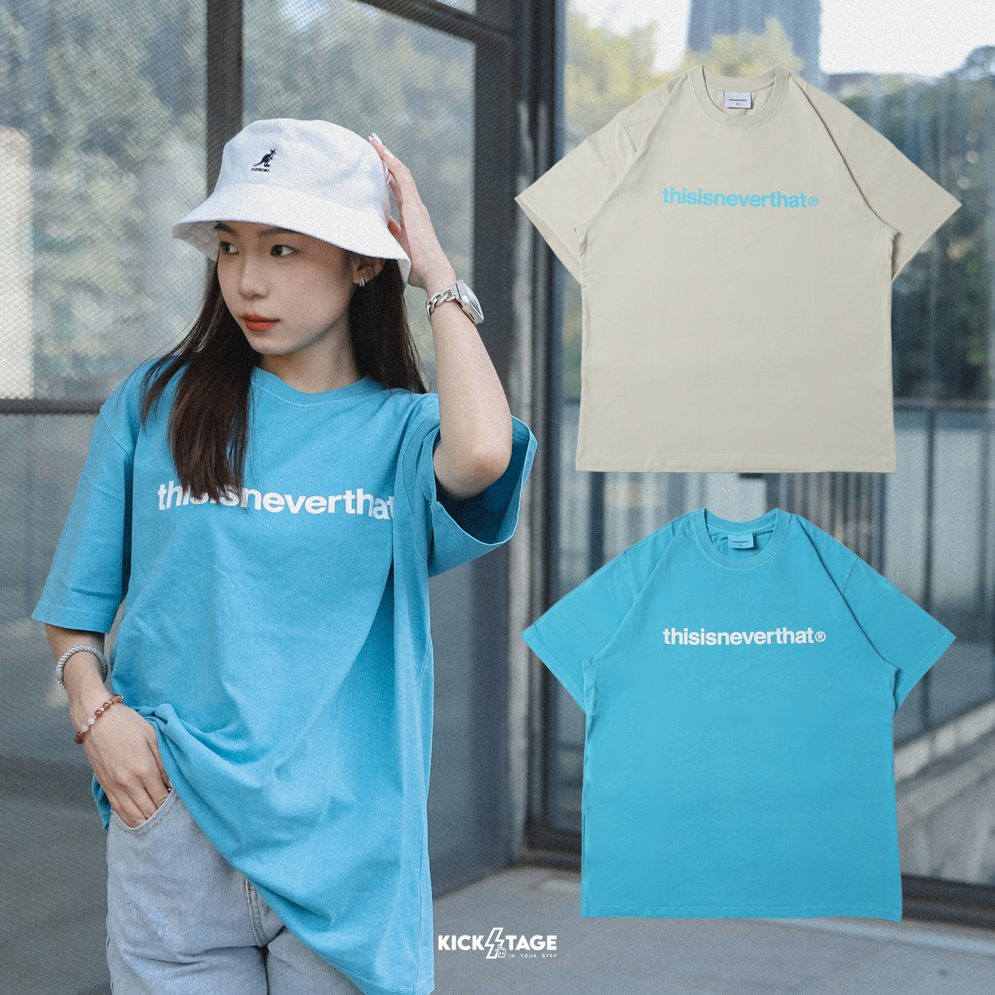 thisisneverthat T-Logo Tee 石灰 藍綠 經典 Logo 短TEE【TN240TTSST01】