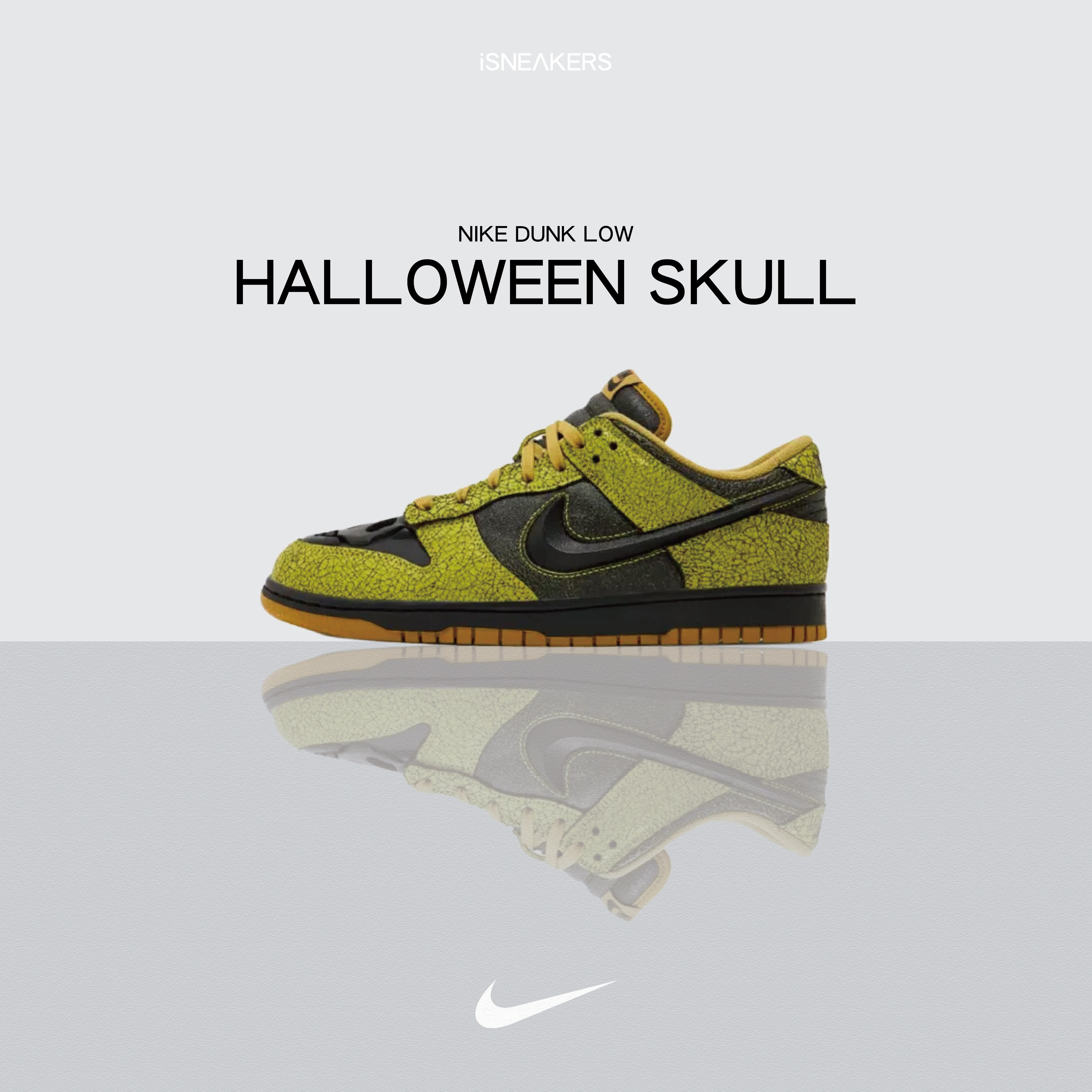 iSNEAKERS｜Nike Dunk Low "Halloween Skull" 萬聖節 幽靈綠黑 HV6103-300