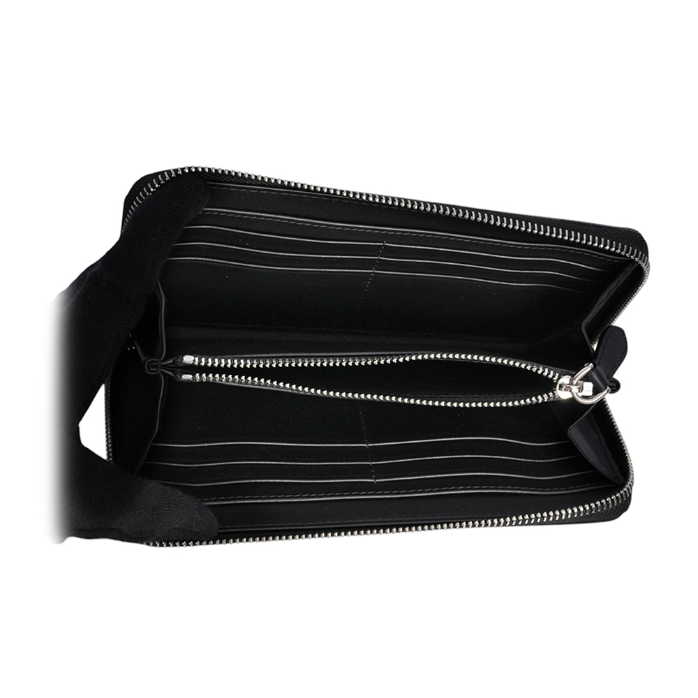 【BURBERRY】大格紋帆布ㄇ形拉鍊長夾(海軍藍/灰色)80840631