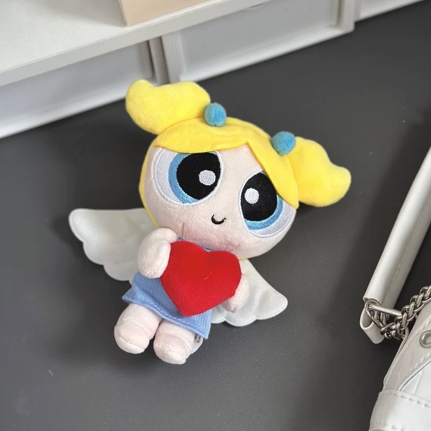 THE POWERPUFF GIRLS 飛天小女警 愛心天使 吊飾 鑰匙圈 泡泡 花花 毛毛 官方正版授權 / 預購