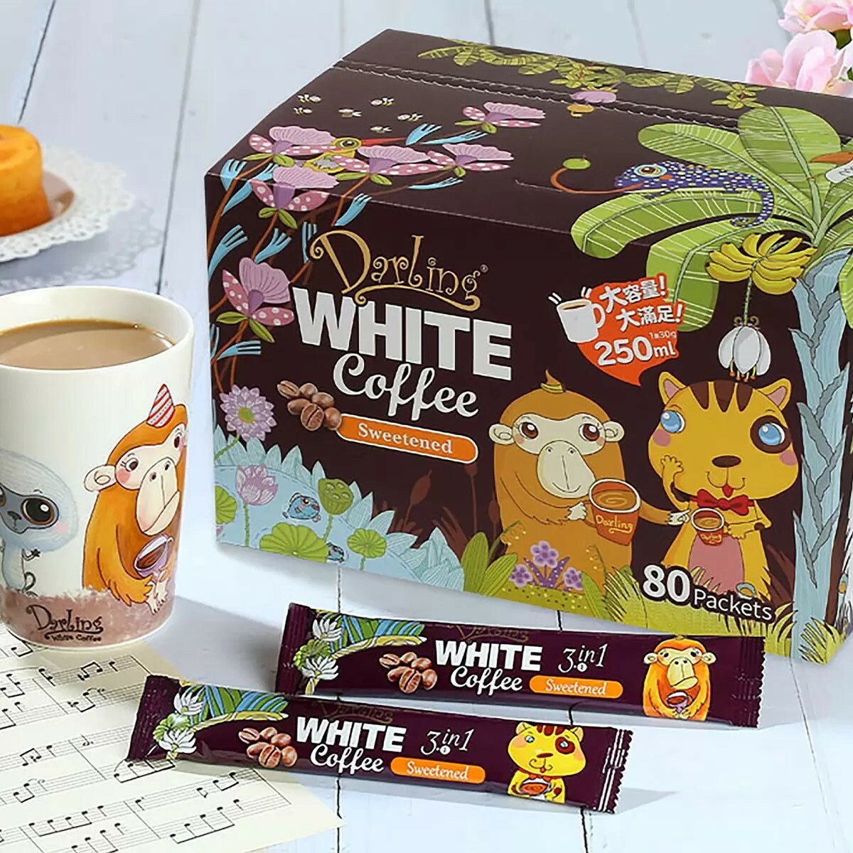 台灣 好市多 親愛的白咖啡 三合一 30公克 X 80入 (✈️直送香港✈️運費到付)