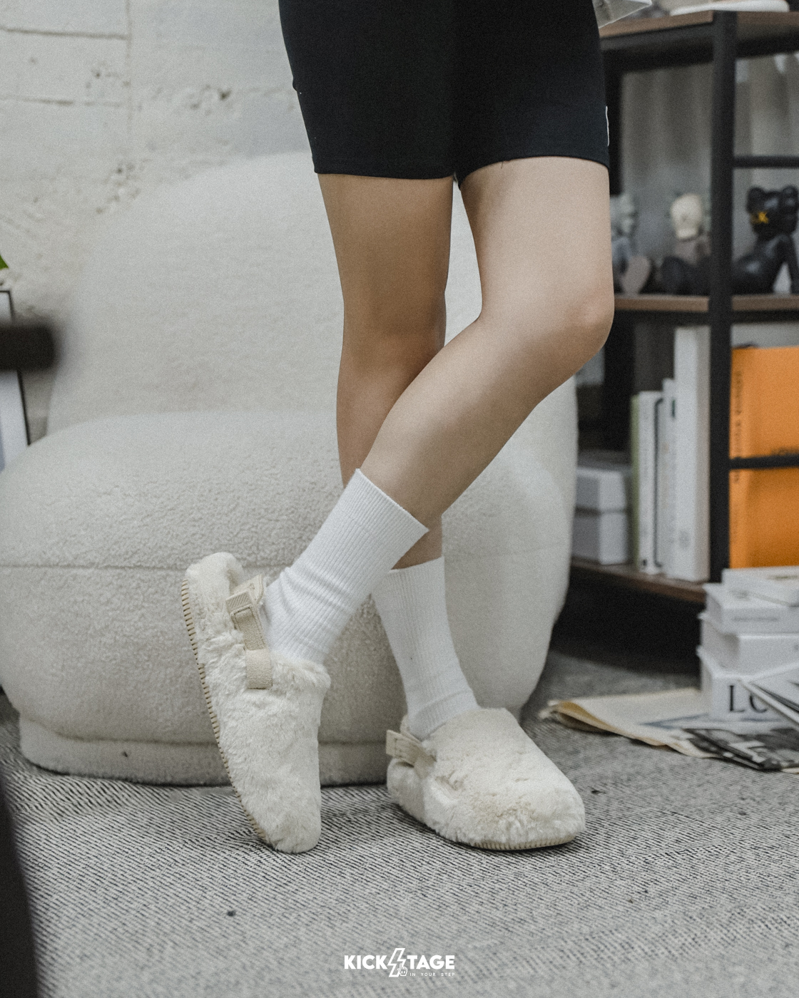 男女鞋 NIKE W CALM MULE 'SANDDRIFT' 米色 絨毛 休閒 穆勒鞋 懶人鞋 拖鞋【FZ3118-100】