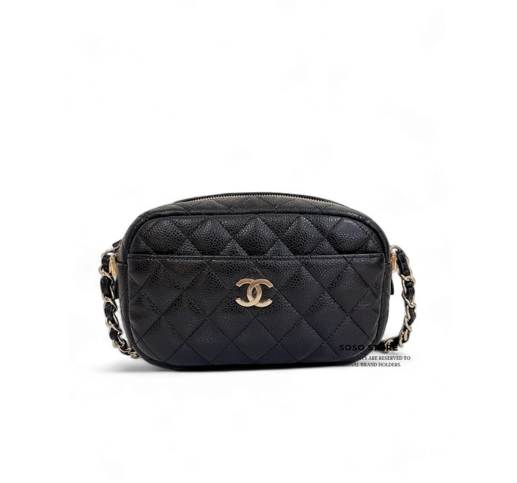 Chanel Classic Camera Case - Black / Ghw