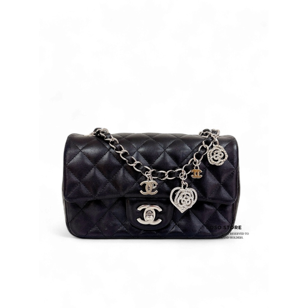 Chanel  Charms Flap Bag - Black / Shw