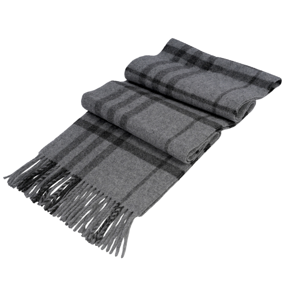 【BURBERRY】經典格紋純羊毛圍巾