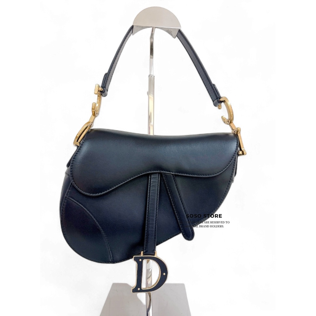 Dior Saddle Bag Medium - Black / Ghw