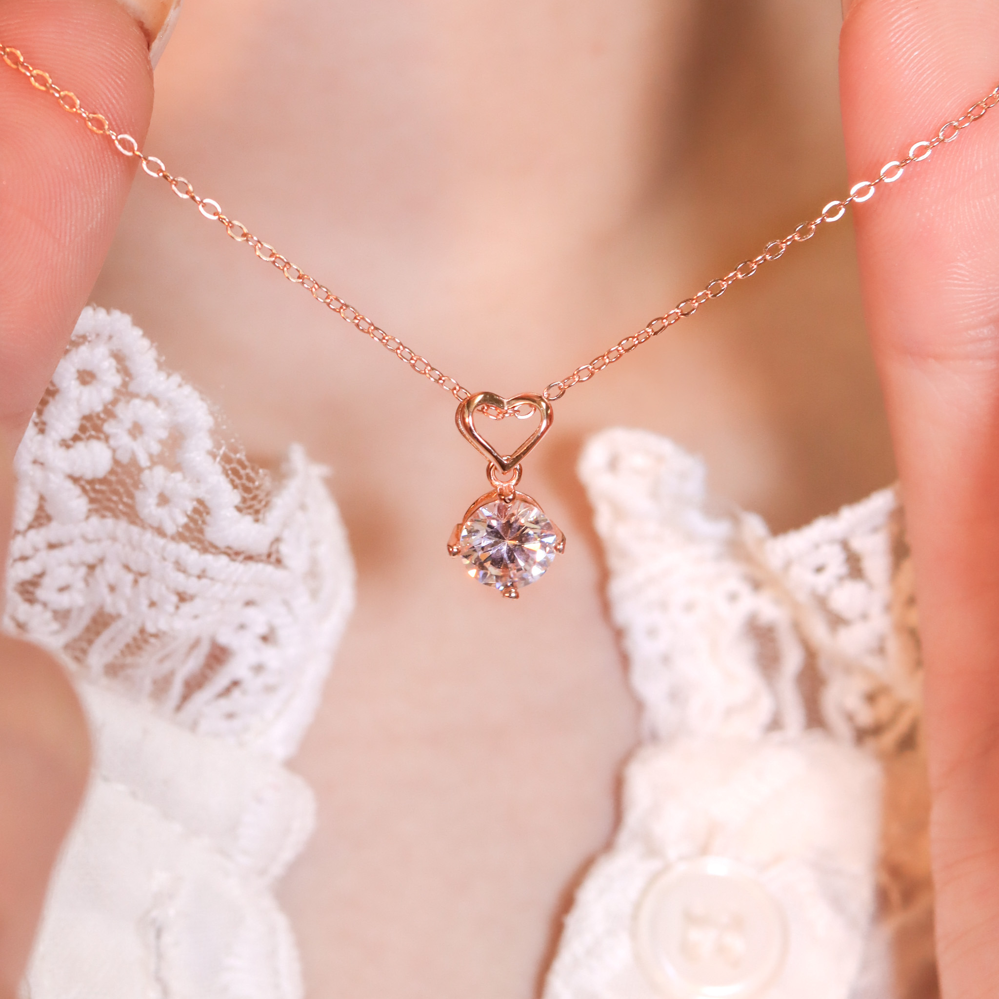 | 925純銀・白金・ 玫瑰金 | 說愛你項鍊 (銀/玫瑰金) | NE1237 |