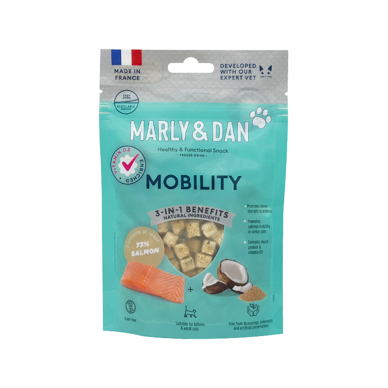 ($100/3件)法國Marly&Dan 貓小食 凍乾三文魚粒 關節活力VIT D3配方 40g