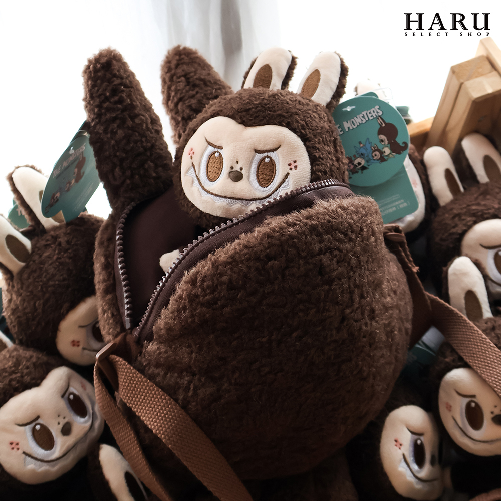 🎪樂園限定🎪 POP MART POPMART 泡泡瑪特 LABUBU 大首領 棕色 MOKOKO 粉色 毛絨公仔包 斜背小包包