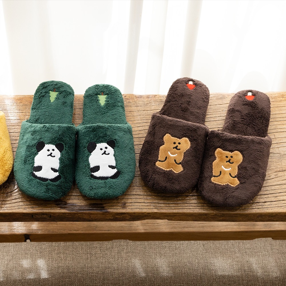 【Dinotaeng】Quokka & BOBO in the Woods Slippers 絨毛室內拖 (3款)