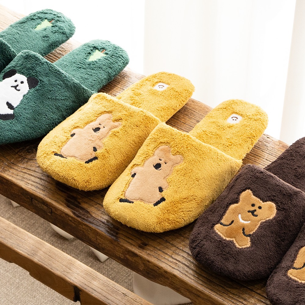 【Dinotaeng】Quokka & BOBO in the Woods Slippers 絨毛室內拖 (3款)