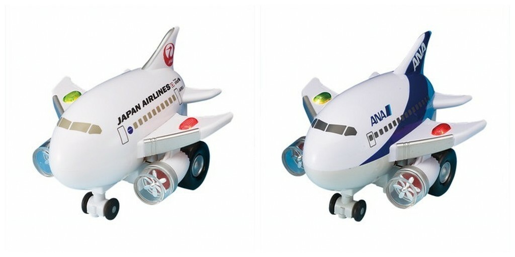 JAL日本航空 ANA全日空 碰碰倒轉飛機玩具