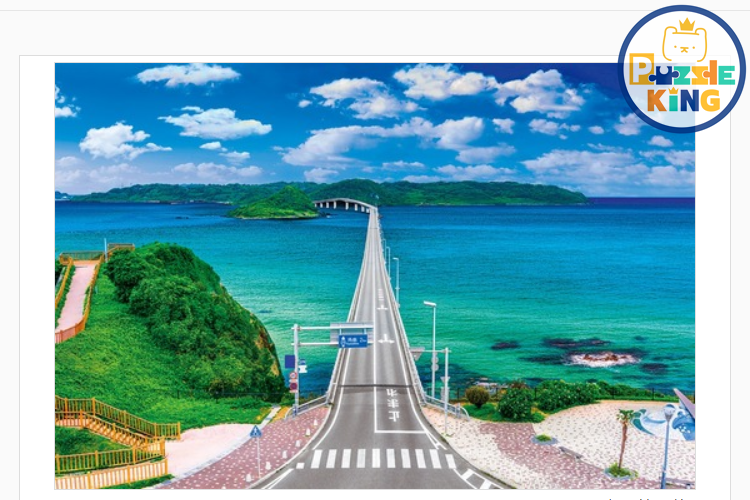 藍色的大海和角島大橋-山口