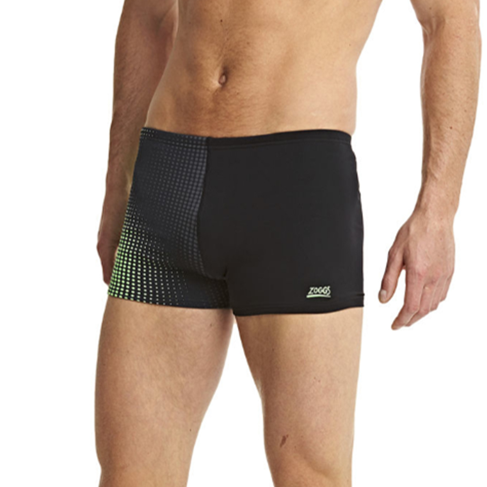 ZOGGS 男性《螢光綠點》四角泳褲