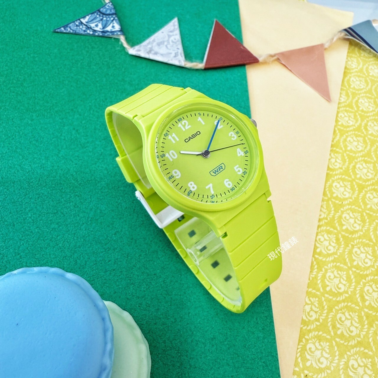 【CASIO 卡西歐】繽紛馬卡龍小款數字錶 LQ-24B-3B 31.5mm 現代鐘錶