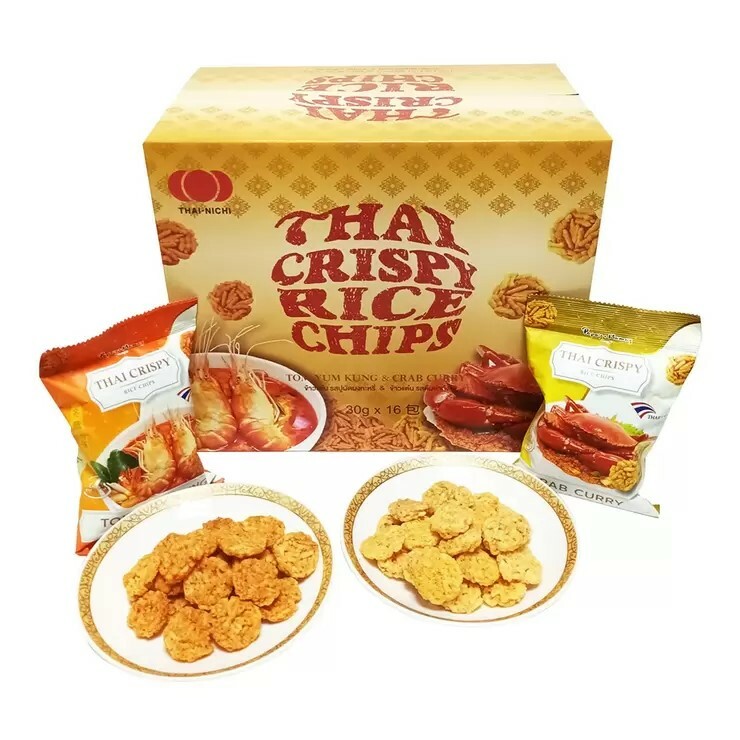台灣 好市多 泰脆 泰式米餅 冬蔭功風味 + 蟹咖哩風味 30克 X 16包 (✈️直送香港✈️運費到付)