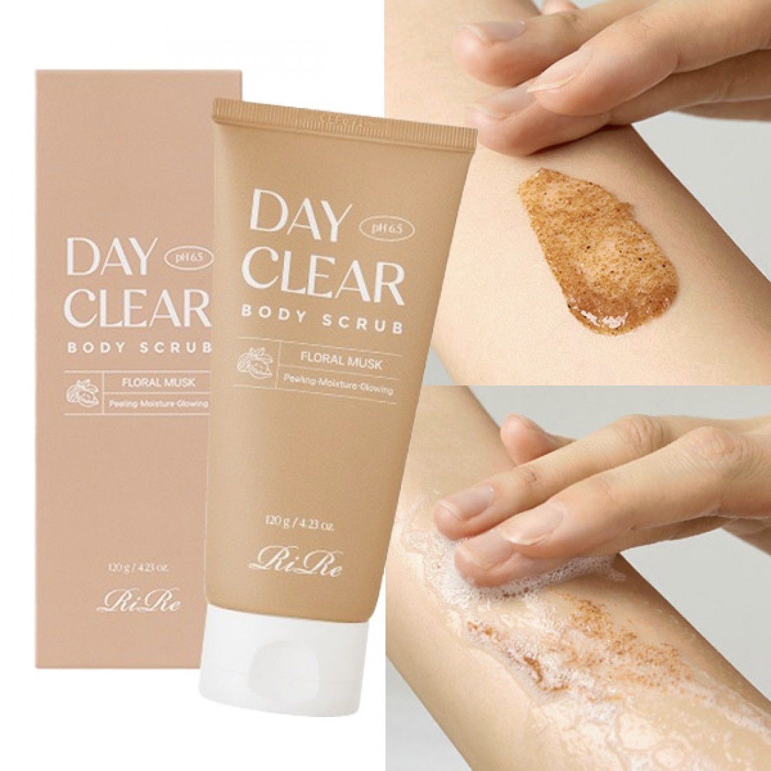 RIRE PH6.5 DAY CLEAR多效身體磨砂膏花花麝香120G