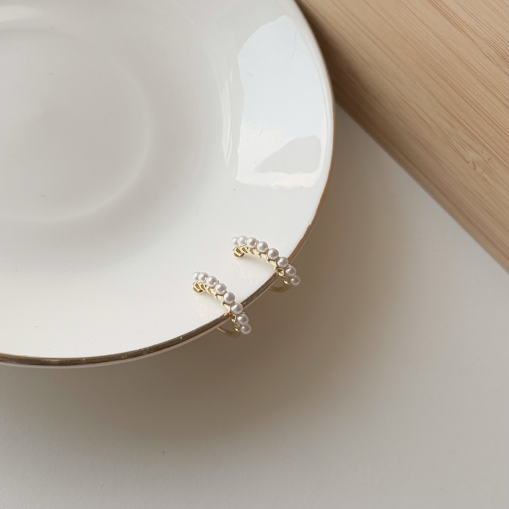 A33半圈珍珠耳夾
