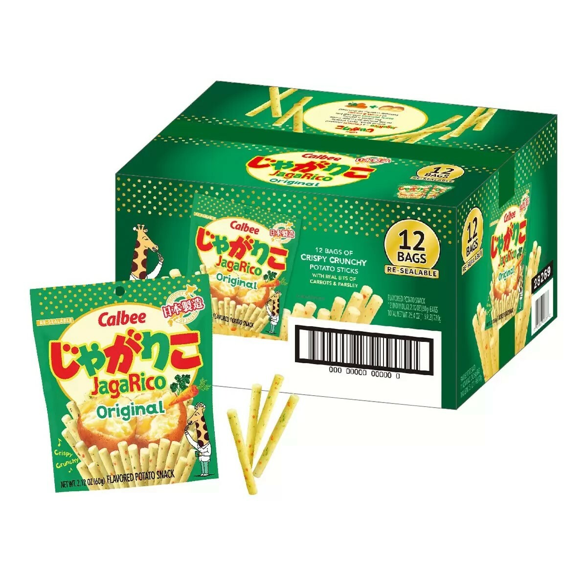 台灣 好市多 Calbee JagaRico 原味薯條 60公克 X 12入 (✈️直送香港✈️運費到付)