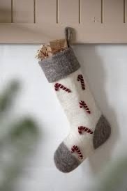 Xmas帶有拐杖糖的大氈襪