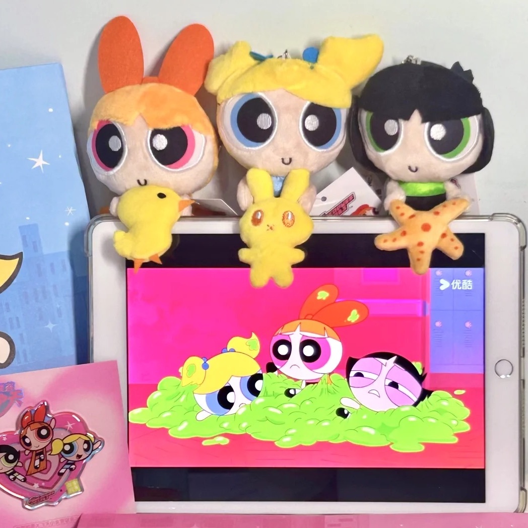 THE POWERPUFF GIRLS 飛天小女警 多功能 夾用吊飾 鑰匙圈 泡泡 花花 毛毛 官方正版授權 / 預購