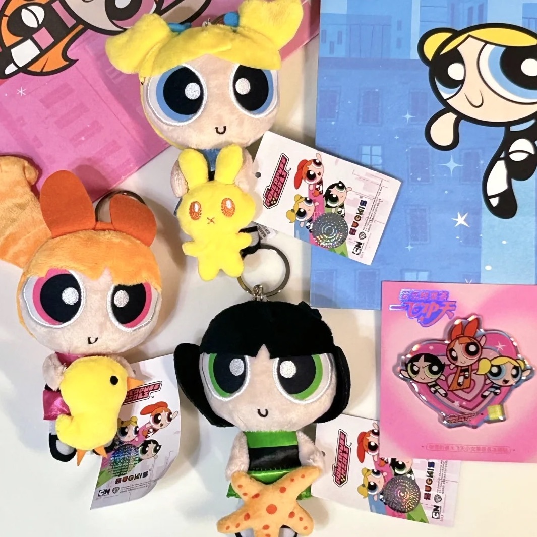 THE POWERPUFF GIRLS 飛天小女警 多功能 夾用吊飾 鑰匙圈 泡泡 花花 毛毛 官方正版授權 / 預購