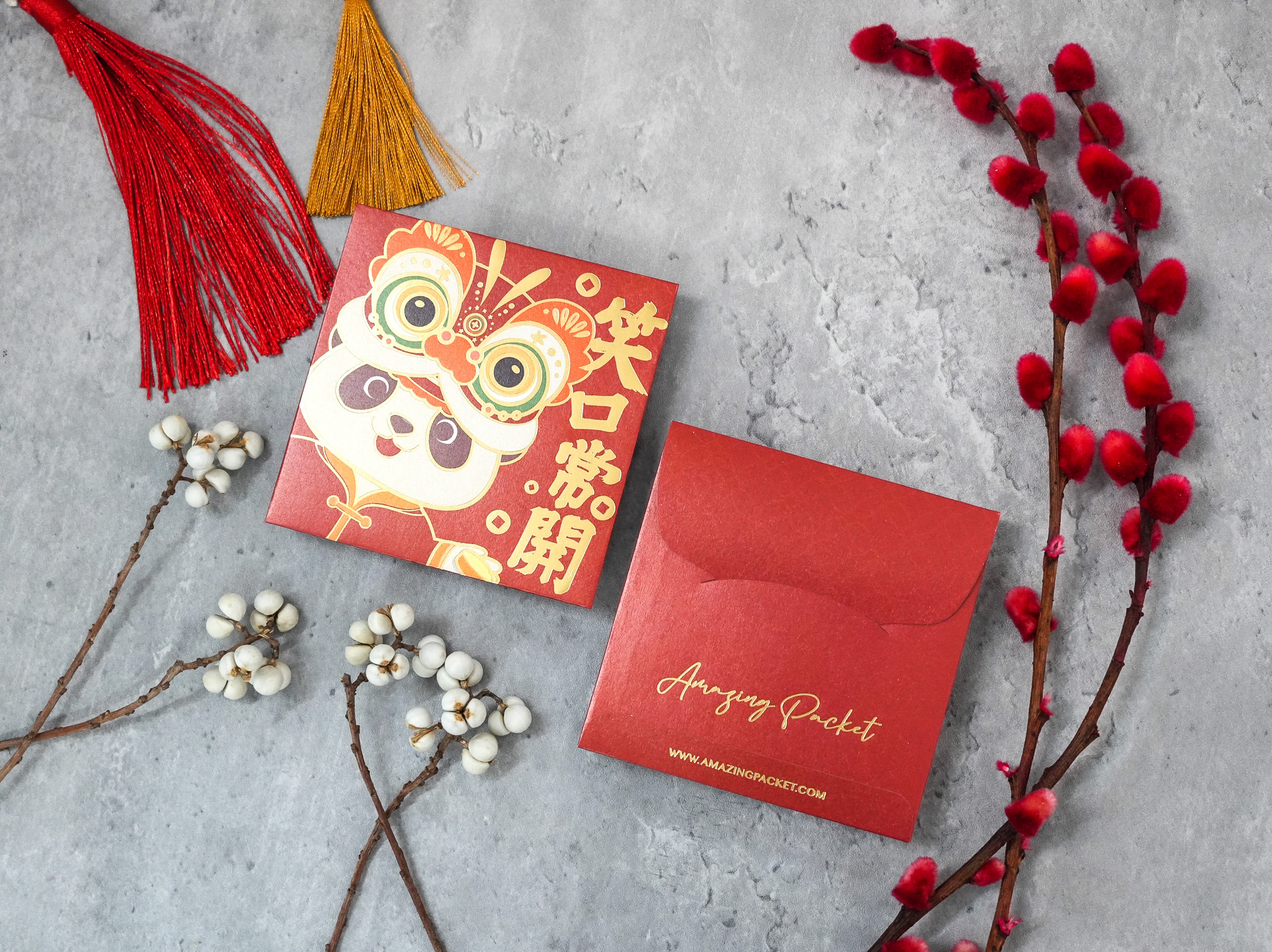 熊貓-笑口常開丨利是廊 香港利是封