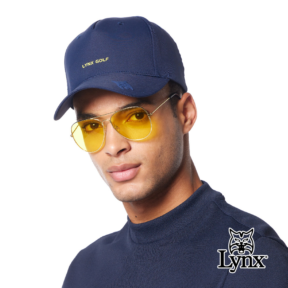 【Lynx Golf】抗UV機能Lynx字樣山貓膠標LOGO可調節式球帽