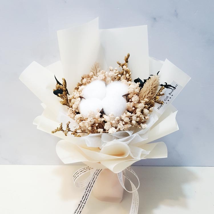 小棉花乾燥迷你花束,溫暖的花束,迷你小花束,單朵棉花花束,迷你乾燥花花束,小乾棉迷你花束,溫暖花束,迷你小花束,單朵棉花花束
