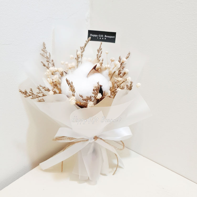 小棉花乾燥迷你花束,溫暖的花束,迷你小花束,單朵棉花花束,迷你乾燥花花束,小乾棉迷你花束,溫暖花束,迷你小花束,單朵棉花花束