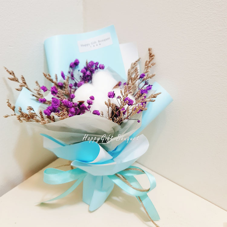 小棉花乾燥迷你花束,溫暖的花束,迷你小花束,單朵棉花花束,迷你乾燥花花束,小乾棉迷你花束,溫暖花束,迷你小花束,單朵棉花花束