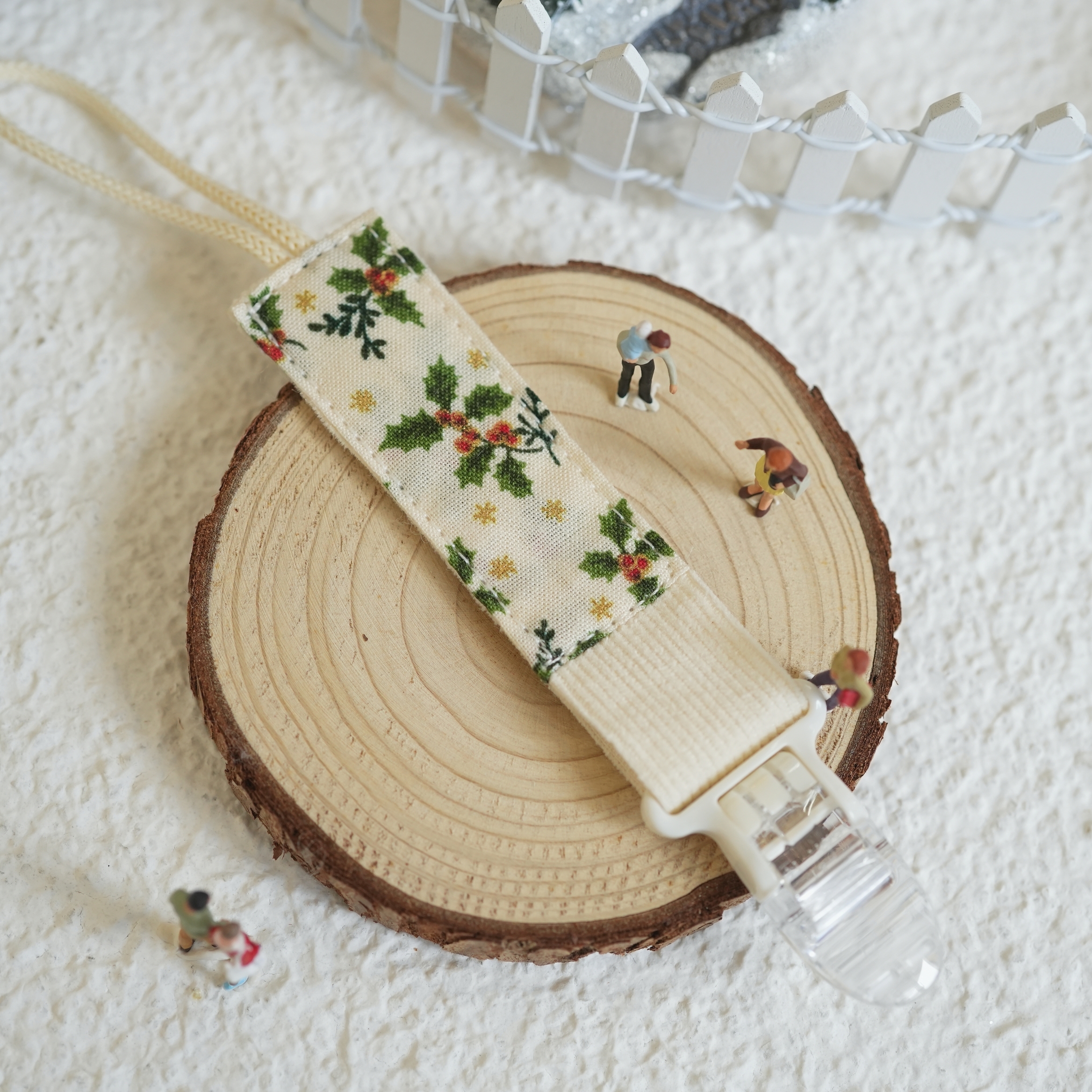 Hi Y.P store-拼接短版鱷魚夾-聖誕冬青