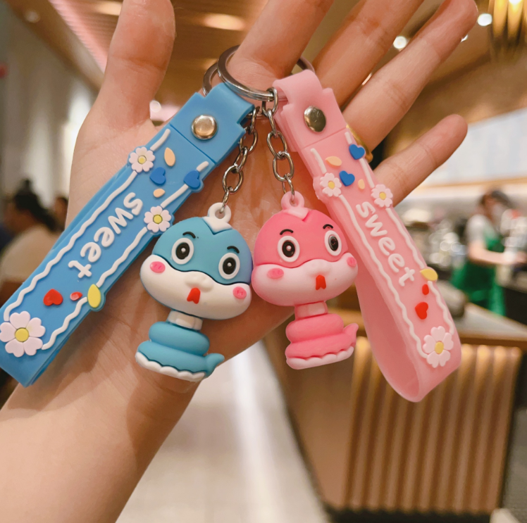 新年蛇年立卡通鑰匙圈掛件 AD2509