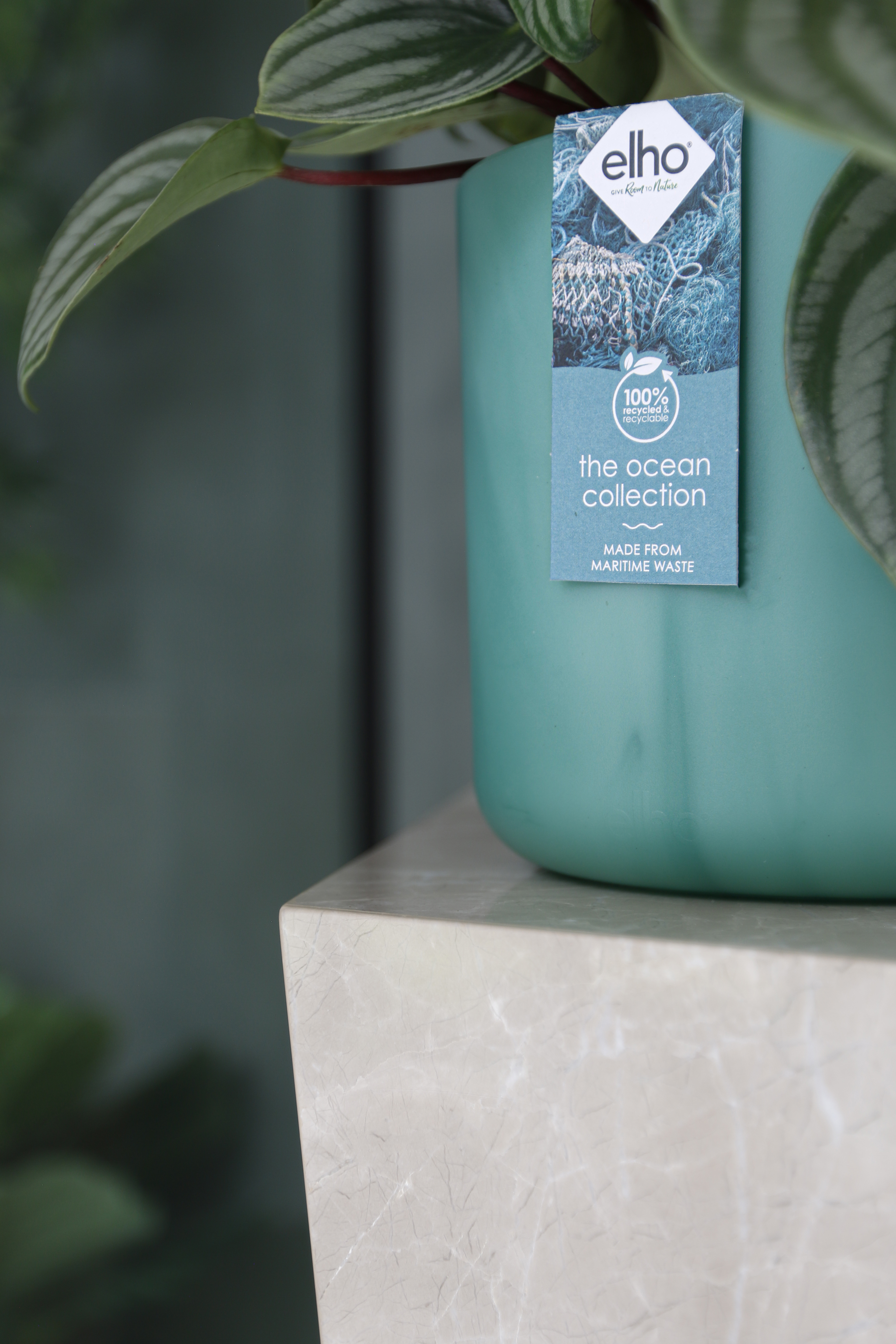 Elho 比利時永續花盆 太平洋綠 Ø18cm