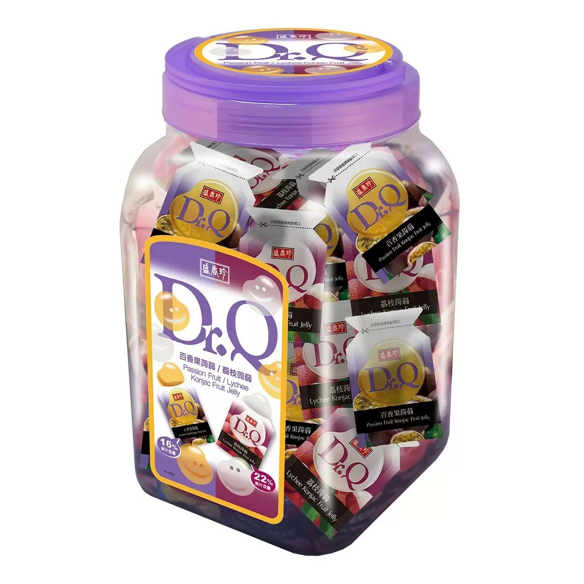 台灣 好市多 盛香珍 DR.Q 蒟蒻果凍 百香果 + 荔枝 1860公克 (✈️直送香港✈️運費到付)