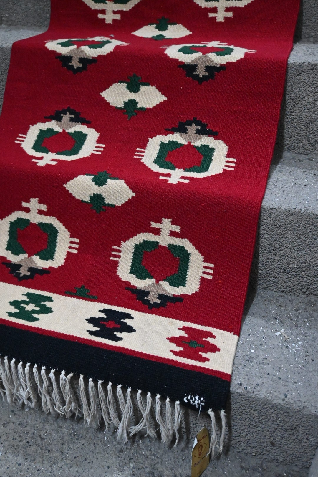 Vintage Navajo Wool Carpet Rug