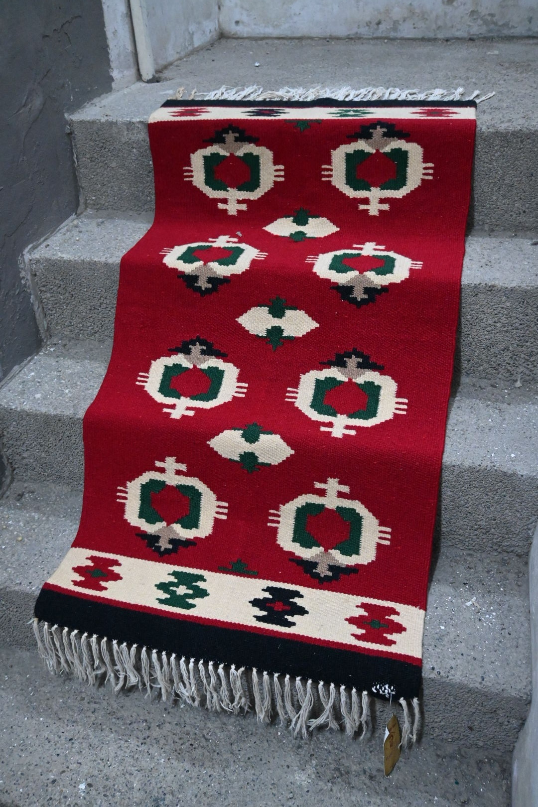 Vintage Navajo Wool Carpet Rug