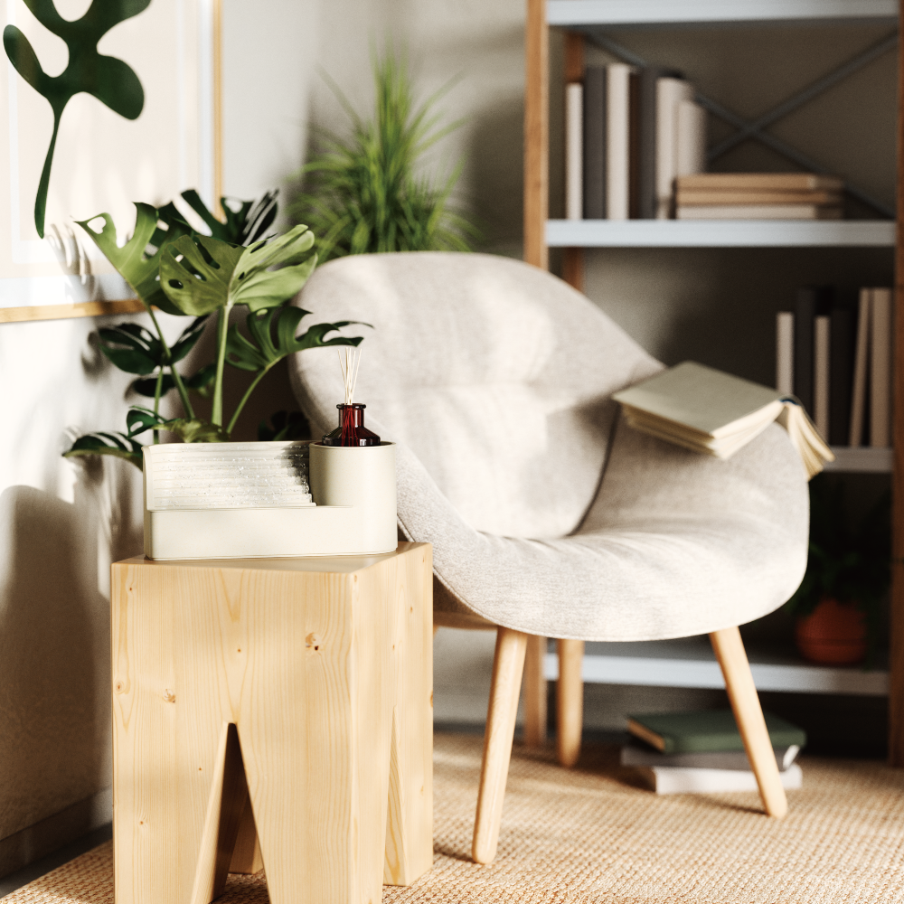 Stream water fountain置物架，舒緩的水流，搭配擴香，淨化空間。