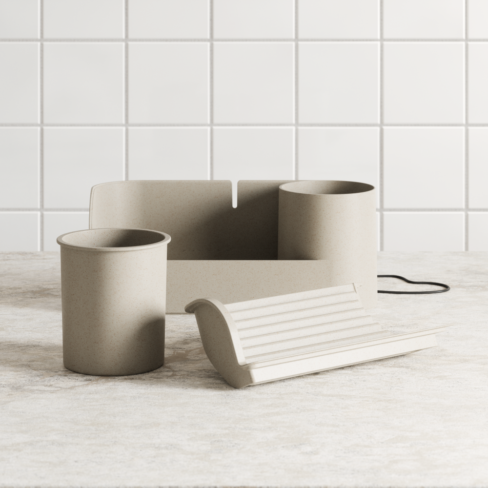 Stream water fountain置物架，各部組件，材質優美時尚。