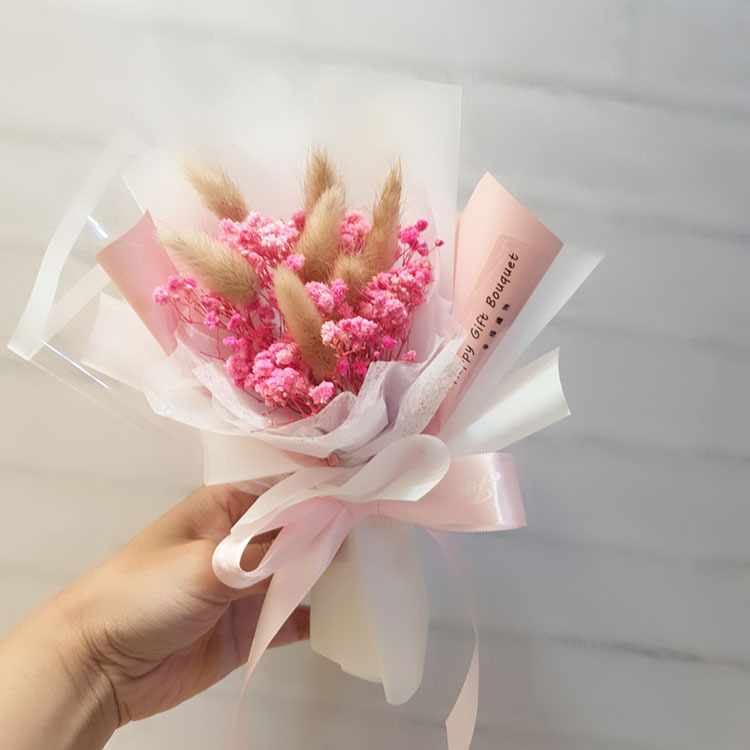 兔尾草乾燥花束,迷你乾燥花束