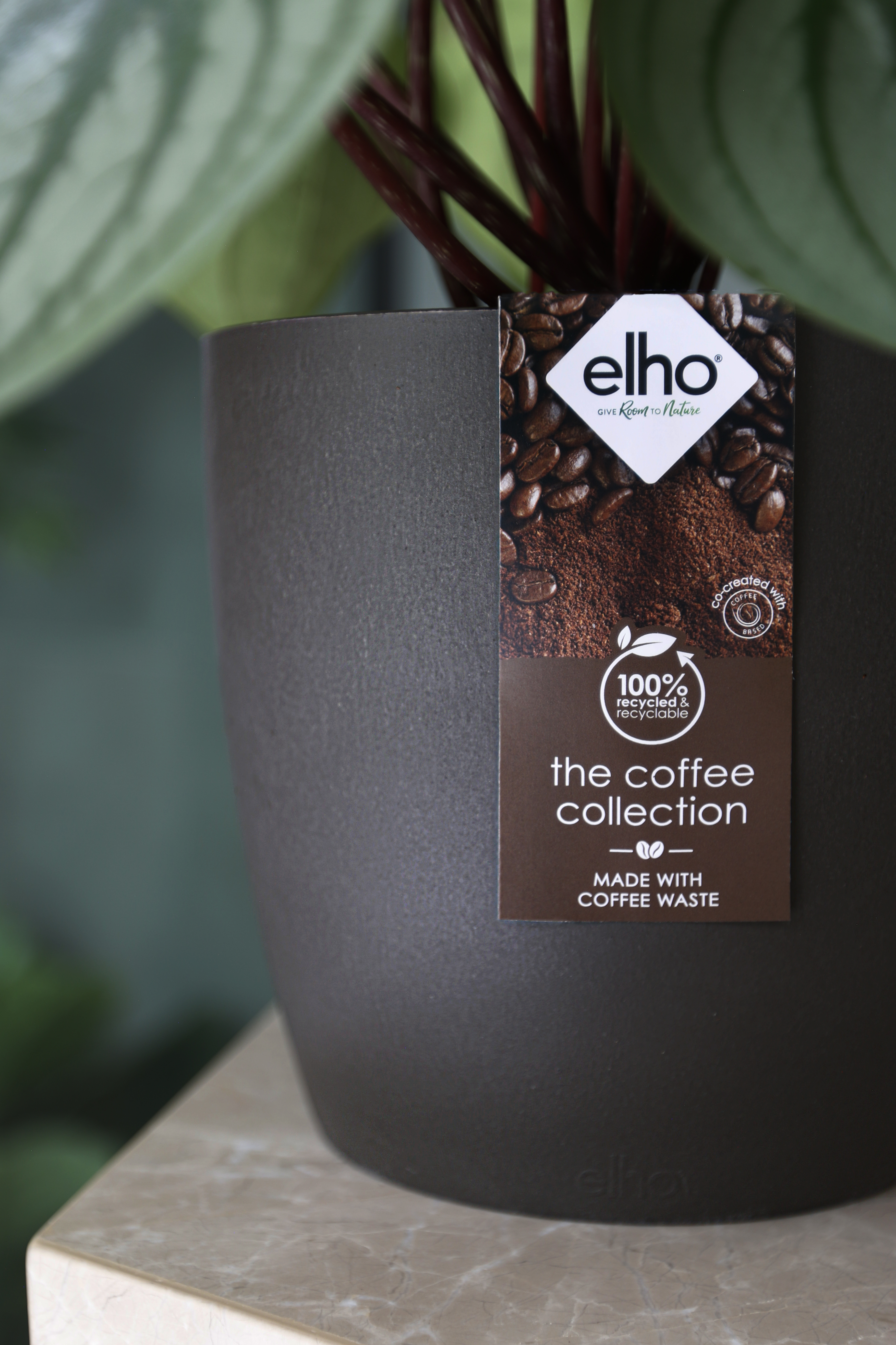 Elho 比利時永續花盆 濃縮咖啡 Ø16cm