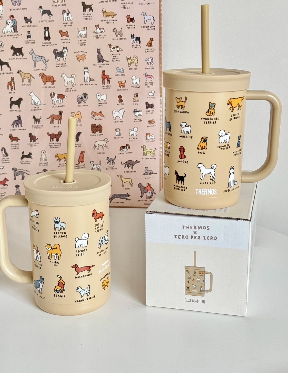 快速出貨> Thermos X Zero Per Zero 聯名小狗保溫杯