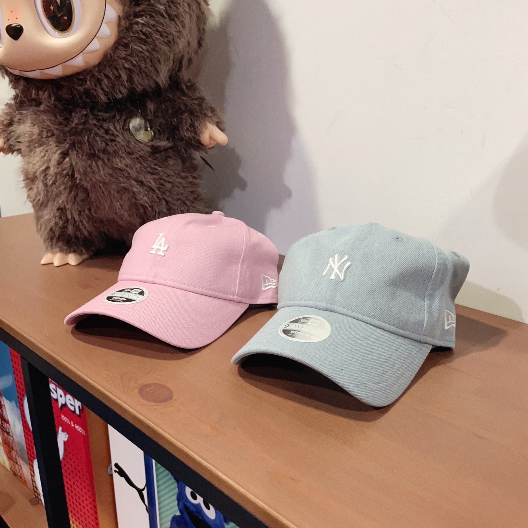 New Era Cap 歐洲限定 丹寧 牛仔 粉色 老帽 棒球帽 洋基帽 道奇 帽子
