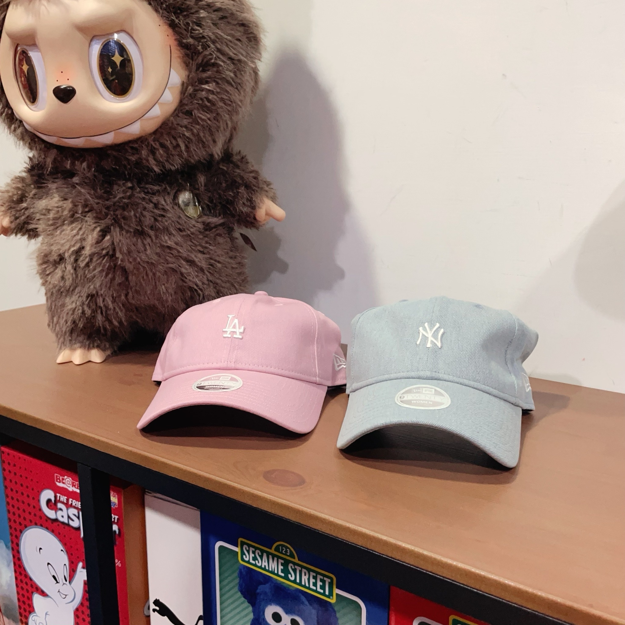 New Era Cap 歐洲限定 丹寧 牛仔 粉色 老帽 棒球帽 洋基帽 道奇 帽子