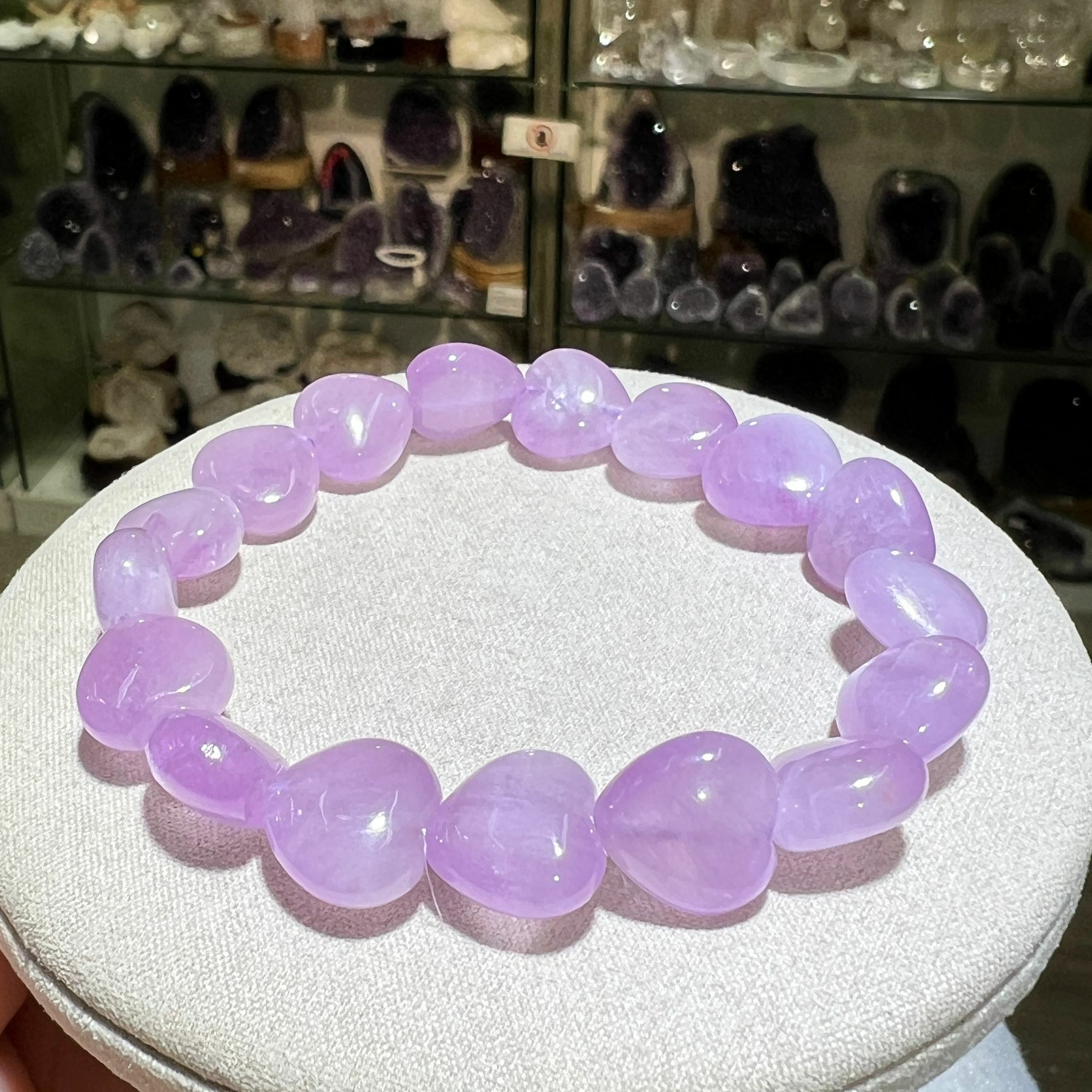 紫鋰輝心心手串 12mm+/-