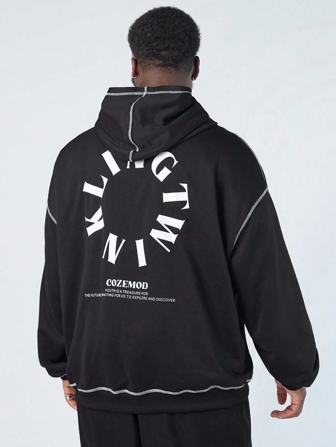 KADMAX大尺碼-秋冬長袖帽TEE〈CATW2433〉