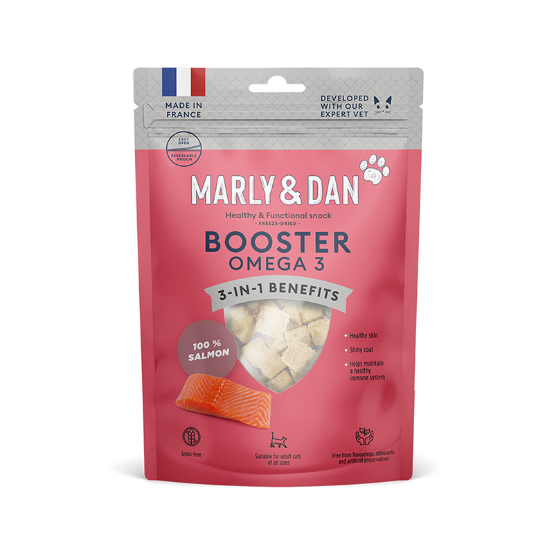Marly&Dan 貓小食 凍乾三文魚粒 Omega-3配方 40g